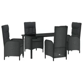 zestaw-do-jadalni-w-ogrodzie-z-poduszka-5-pcs-czarny-polirattan