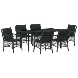 zestaw-do-jadalni-w-ogrodzie-z-poduszka-7-pcs-czarny-polirattan