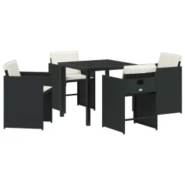 zestaw-do-jadalni-w-ogrodzie-z-poduszka-5-pcs-czarny-polirattan