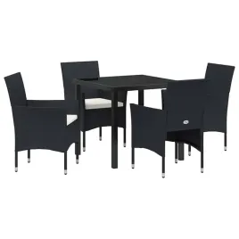 zestaw-do-jadalni-w-ogrodzie-z-poduszka-5-pcs-czarny-polirattan