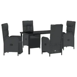 zestaw-do-jadalni-w-ogrodzie-z-poduszka-5-pcs-czarny-polirattan