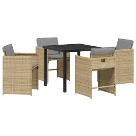 zestaw-do-jadalni-w-ogrodzie-z-poduszka-5-pcs-bezowy-polirattan
