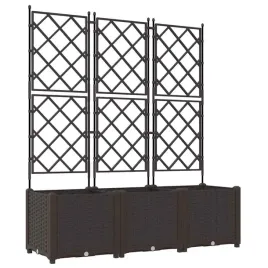 donica-ogrodowa-z-trellem-3-pcs-brazowy-120-x-40-x-143-cm-pp