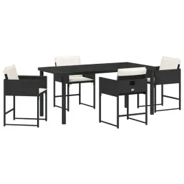 zestaw-do-jadalni-w-ogrodzie-z-poduszka-5-pcs-czarny-polirattan