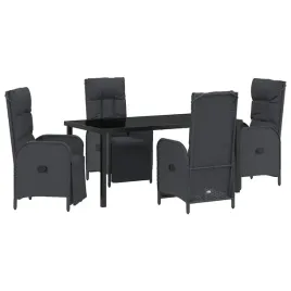 zestaw-do-jadalni-w-ogrodzie-z-poduszka-5-pcs-czarny-polirattan