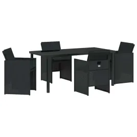 zestaw-do-jadalni-w-ogrodzie-z-poduszka-5-pcs-czarny-polirattan