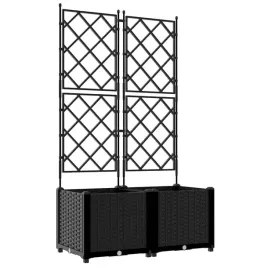 donica-ogrodowa-z-trellem-2-pcs-czarny-80-x-40-x-143-cm-pp