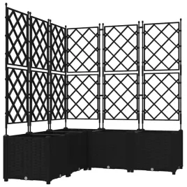 donica-ogrodowa-z-trellem-5-pcs-czarny-120-x-120-x-143-cm-pp