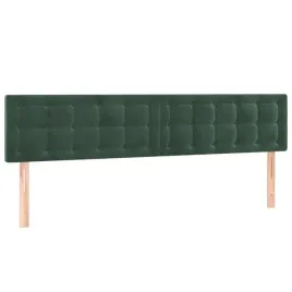zaglowki-do-lozka-2-szt-ciemnozielony-100x5x78-88cm-aksamit