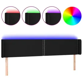 zaglowek-do-lozka-z-led-czarny-163x16x78-88-cm-tkanina