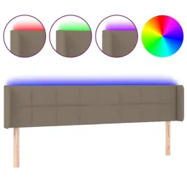 zaglowek-do-lozka-z-led-taupe-163x16x78-88-cm-tkanina