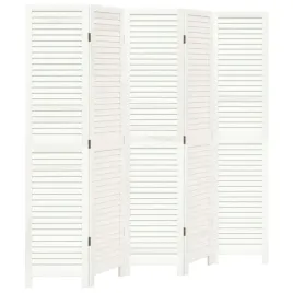 parawan-pokojowy-5-panelowy-bialy-lite-drewno-paulowni