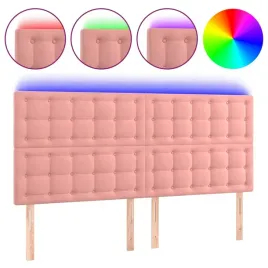 zaglowek-do-lozka-z-led-rozowy-160x5x118-128-cm-aksamit