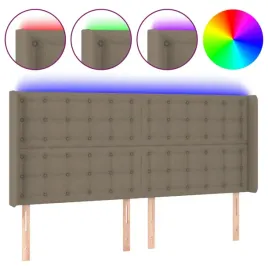 zaglowek-do-lozka-z-led-taupe-163x16x118-128-cm-tkanina