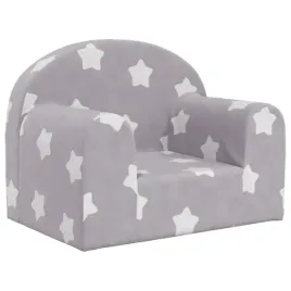 sofa-dziecieca-jasnoszara-z-gwiazdkami-miekki-plusz