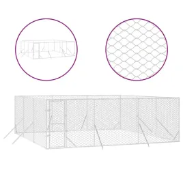 kojec-zewnetrzny-dla-psa-srebrny-6x6x2-m-stal-galwanizowana