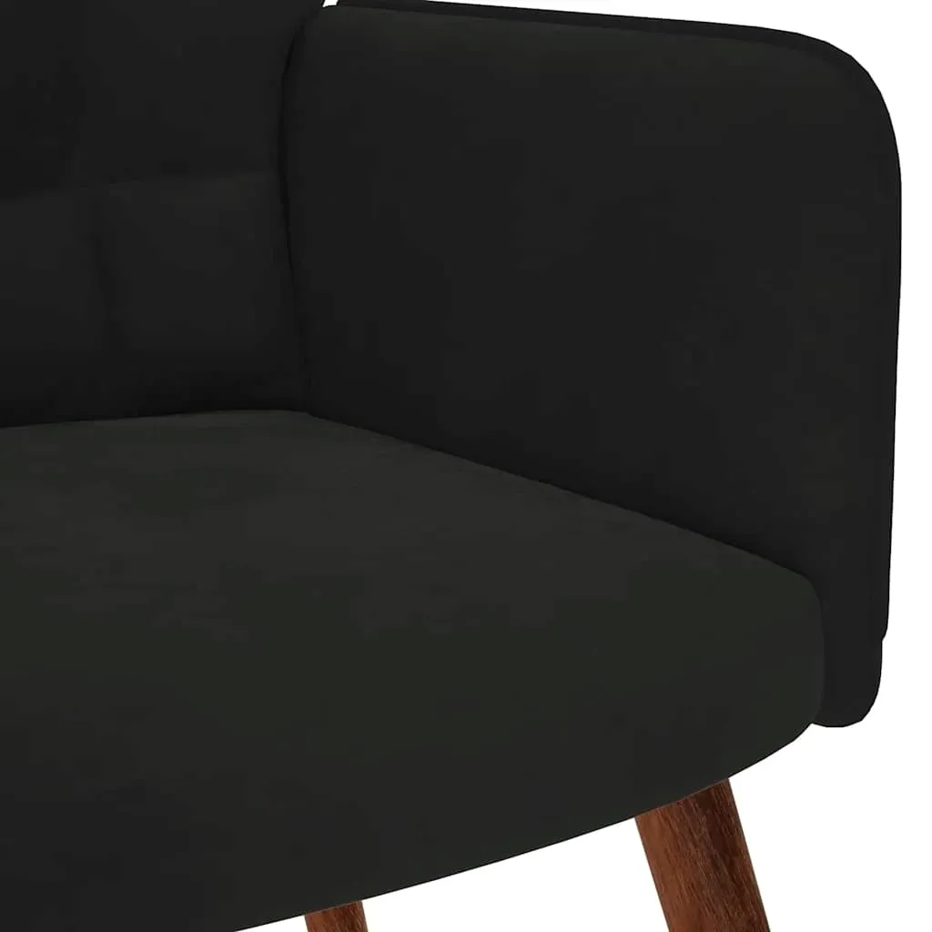 fotel-czarny-obity-aksamitem
