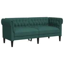 sofa-chesterfield-dwuosobowa-ciemnozielona-obita-tkanina