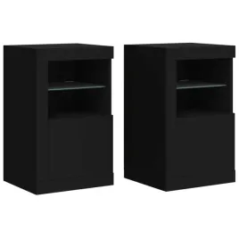 szafki-z-led-2-szt-czarne-material-drewnopochodny