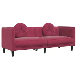 sofa-3-osobowa-z-poduszkami-winna-czerwien-aksamit