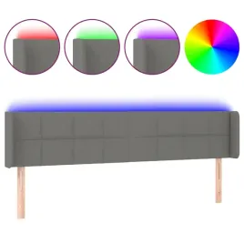 zaglowek-do-lozka-z-led-ciemnoszary-203x16x78-88-cm-tkanina