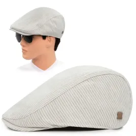 kaszkiet-meski-bawelniany-na-lato-czapka-w-paski-jasnobezowy-pako-jeans