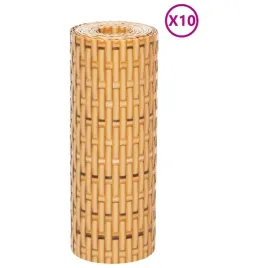 parawany-balkonowe-10-szt-jasnobrazowe-255x19-cm-rattan-pe