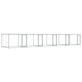 klatka-dla-psa-z-drzwiami-szara-10x2x15-m-stal