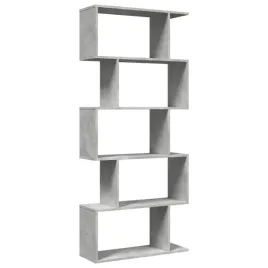 regal-przegroda-5-poziomow-szarosc-betonu-70x24x161-cm