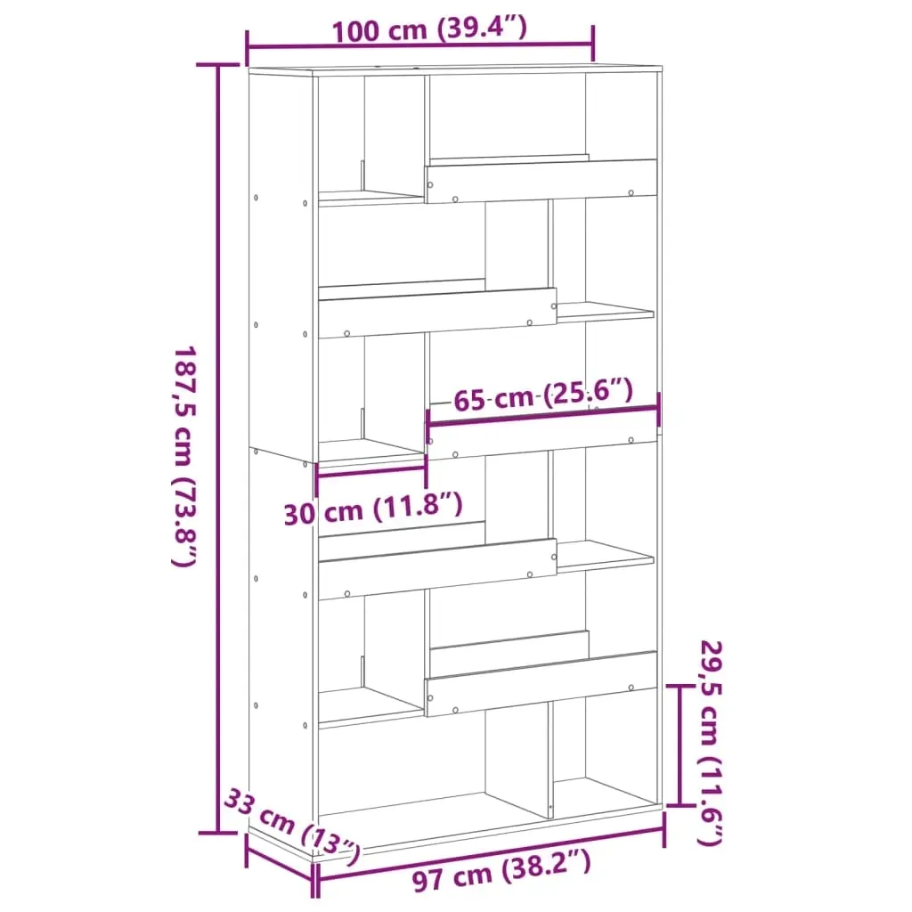 regal-przegroda-dab-sonoma-100x33x1875-cm-stan-nowy