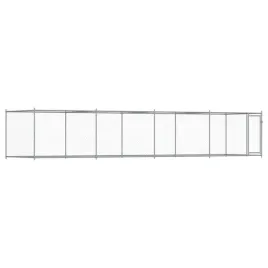 klatka-dla-psa-z-drzwiami-szara-8x2x15-m-stal