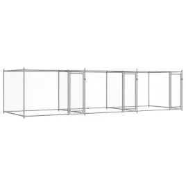 klatka-dla-psa-z-drzwiami-szara-6x2x15-m-stal