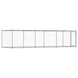 klatka-dla-psa-z-drzwiami-szara-6x2x15-m-stal