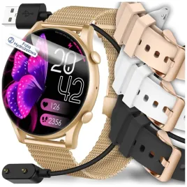 smartwatch-damski-zegarek-wodoodporny-pl-menu-rozmowy-smart-watch-4-paski