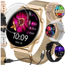 smartwatch-zegarek-damski-polskie-menu-rozmowy-sport-smart-watch-4-paski