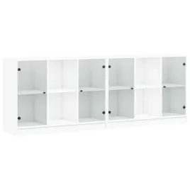 biblioteczka-z-drzwiczkami-biala-204x37x75-cm