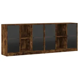 biblioteczka-z-drzwiczkami-przydymiony-dab-204x37x75-cm