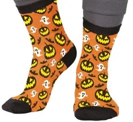 skarpety-pomaranczowo-czarne-dynie-duchy-nietoperze-halloween-37-41