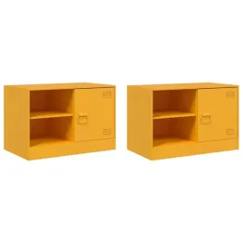szafki-pod-telewizor-2-szt-musztardowe-67x39x44-cm-stalowe