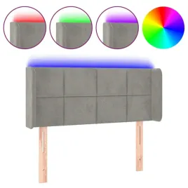 zaglowek-do-lozka-z-led-jasnoszary-83x16x78-88-cm-aksamit