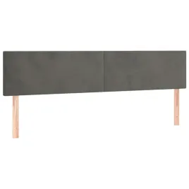 zaglowki-do-lozka-2-szt-ciemnoszary-100x5x78-88cm-aksamitny