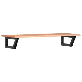 polka-scienna-pod-umywalke-stal-i-lite-drewno-debowe