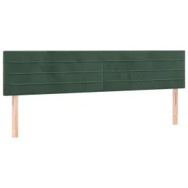 zaglowki-do-lozka-2-szt-ciemnozielone-90x5x78-88cm-aksamit