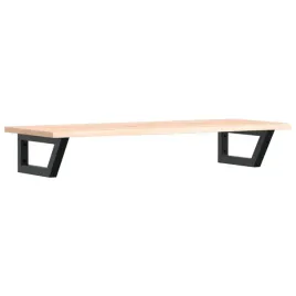 polka-scienna-pod-umywalke-stal-i-lite-drewno-debowe