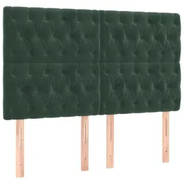 zaglowki-do-lozka-4-szt-ciemnozielone-72x7x78-88-cm-aksamit