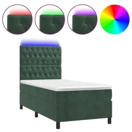 lozko-kontynentalne-z-materacem-i-led-zielony-aksamit-90x200-cm
