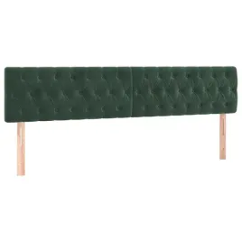zaglowki-do-lozka-2-szt-ciemnozielone-90x7x78-88-cm-aksamit