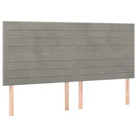zaglowki-do-lozka-4-szt-jasnoszary-100x5x78-88cm-aksamitny
