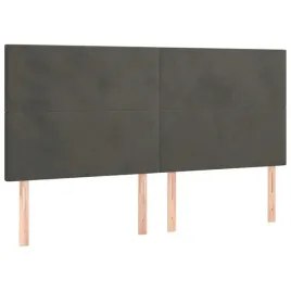 zaglowki-do-lozka-4-szt-ciemnoszary-100x5x78-88cm-aksamitny