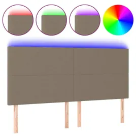 zaglowek-do-lozka-z-led-taupe-160x5x118-128-cm-tkanina